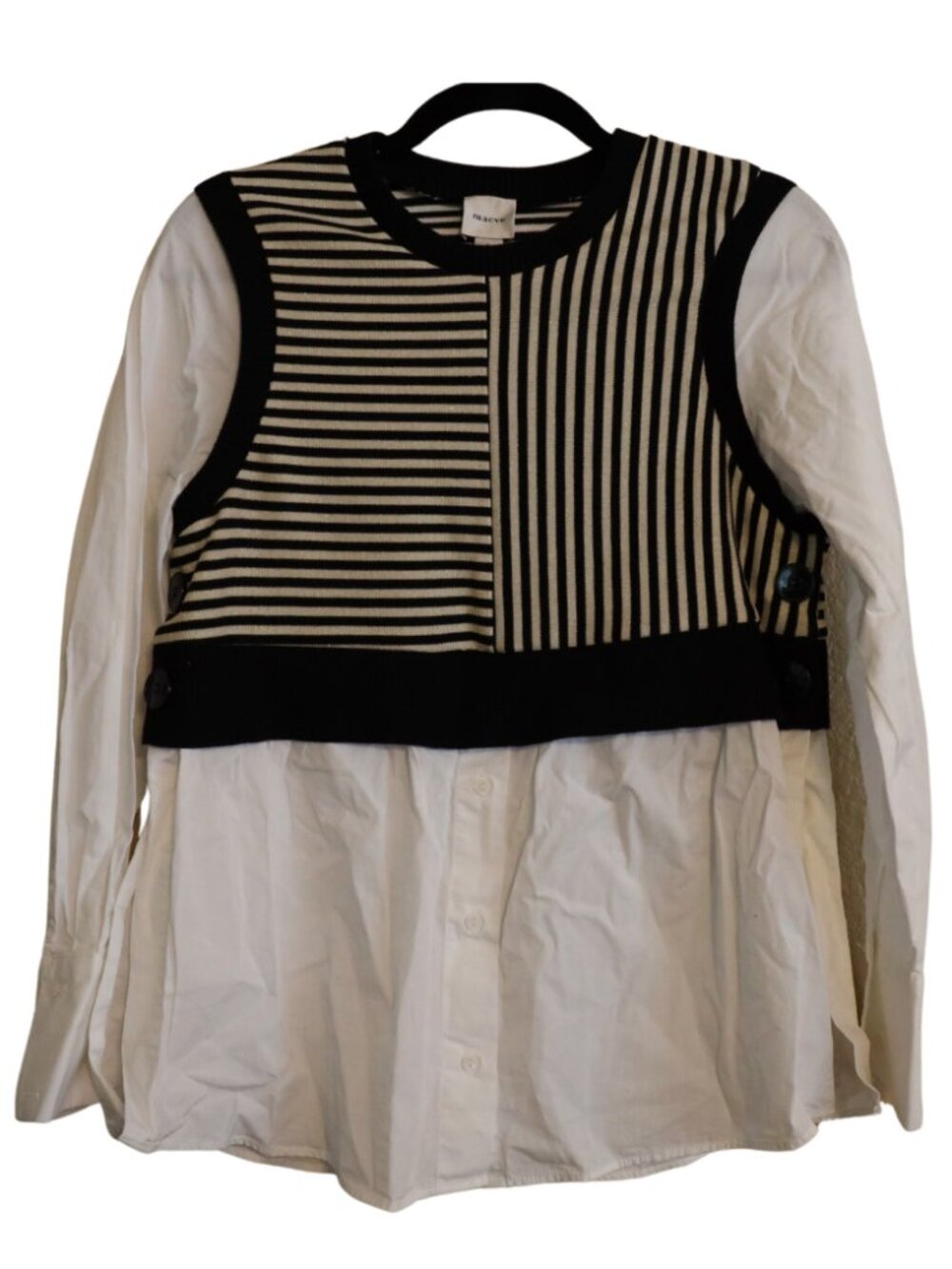 Anthropologie Maeve Striped Twofer Sweater Vest Top Small Like New